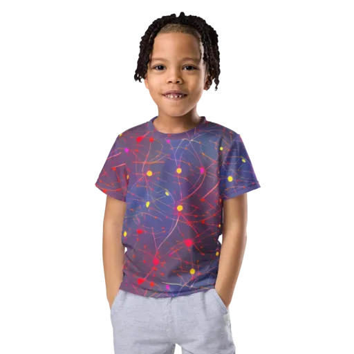Neon Synapse on a Kids Crew Neck T-Shirt