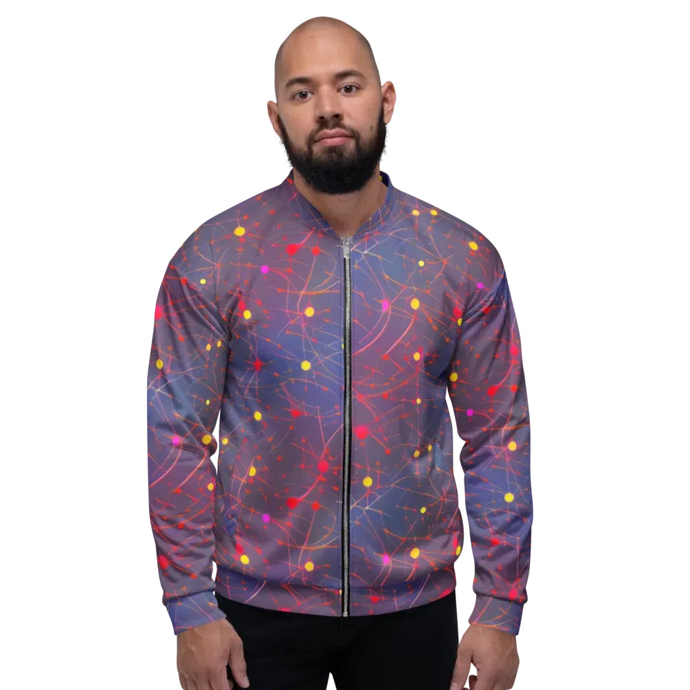 Neon Synapse on Bomber Jacket — Front
