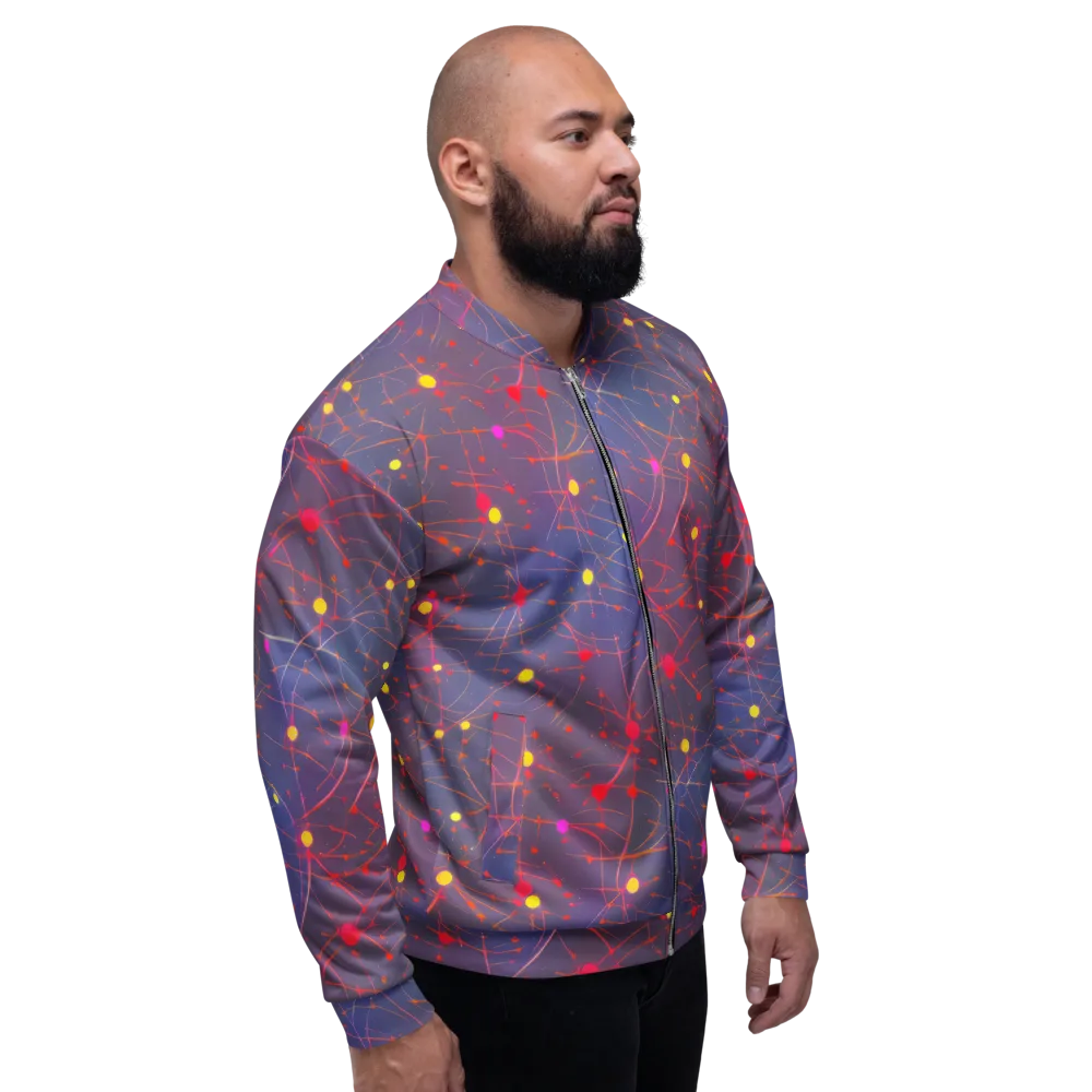Neon Synapse on Bomber Jacket — Right