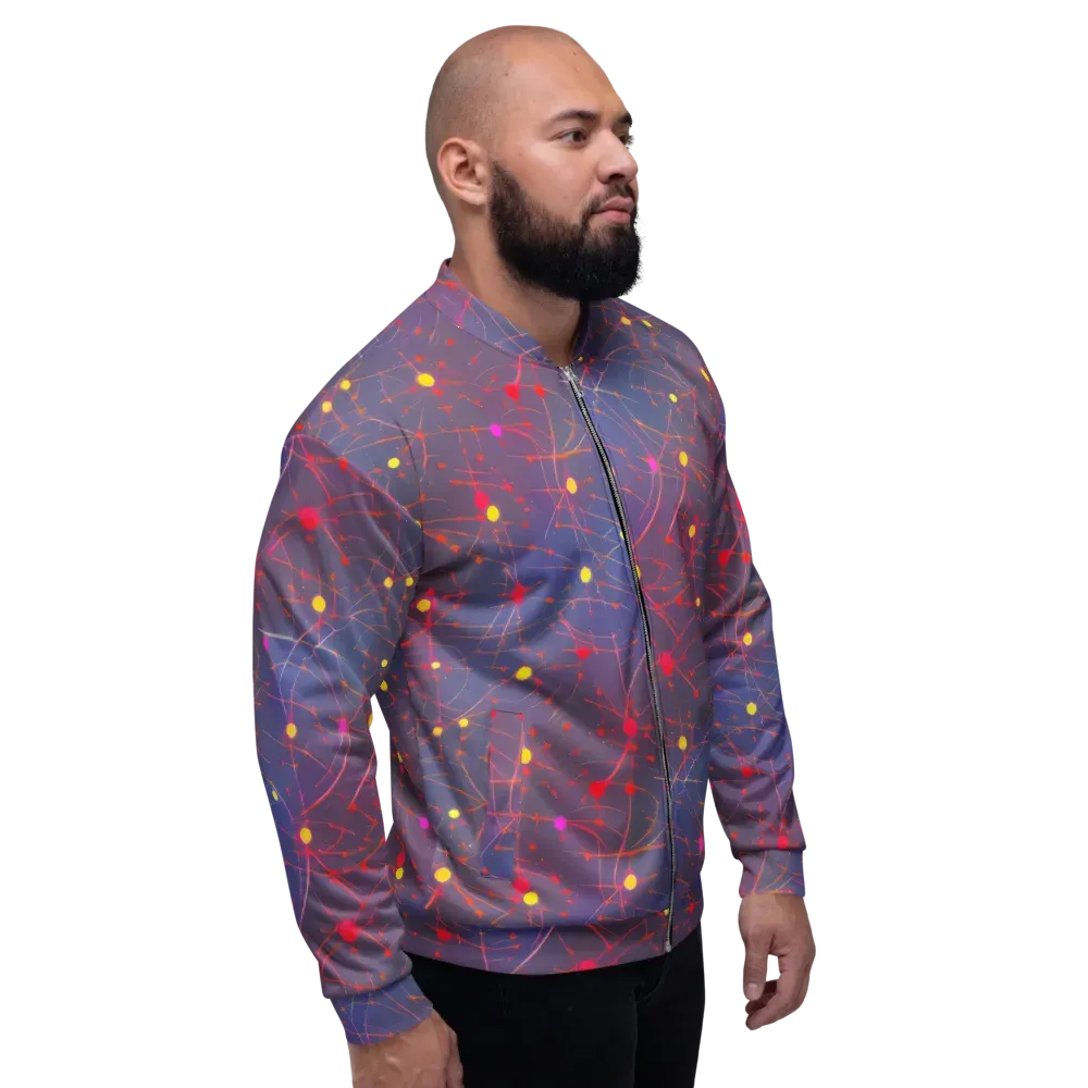 Neon Synapse on Bomber Jacket — Right
