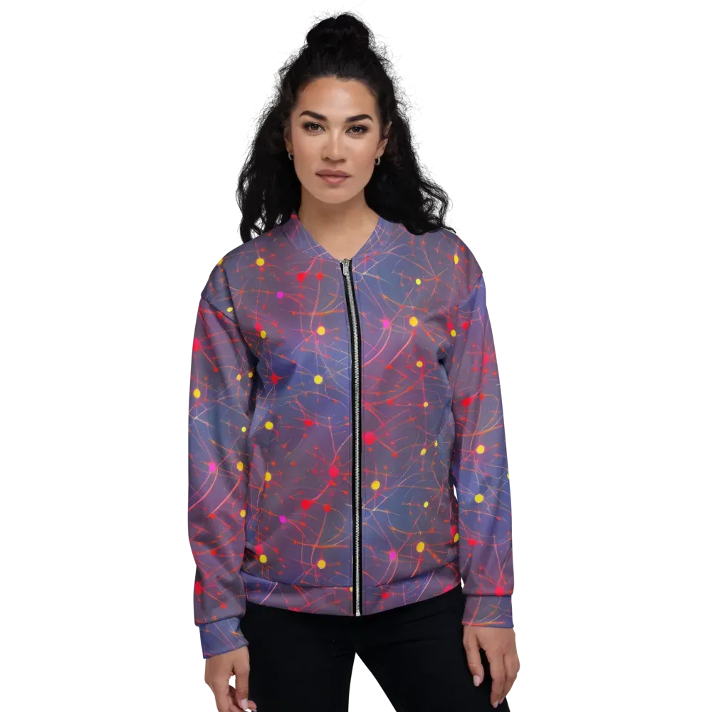 Neon Synapse on Bomber Jacket — Front