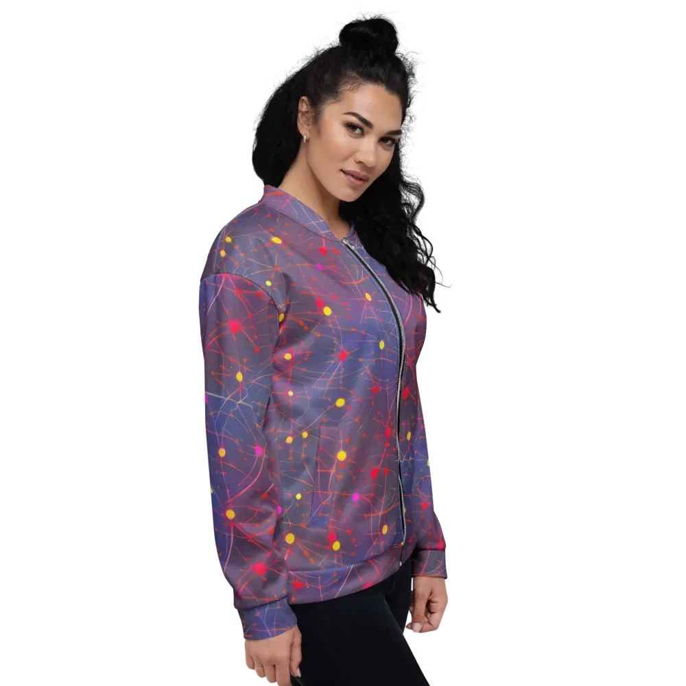 Neon Synapse on Bomber Jacket — Right