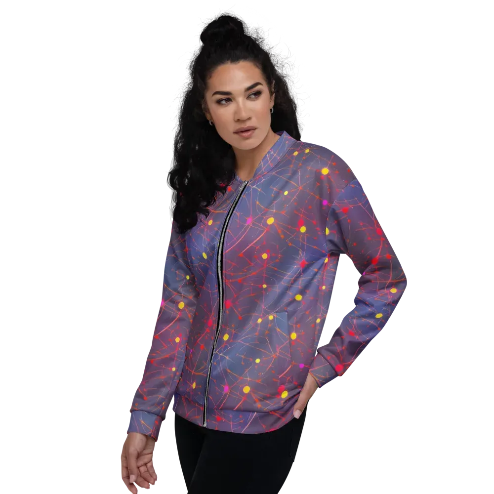 Neon Synapse on Bomber Jacket — Left