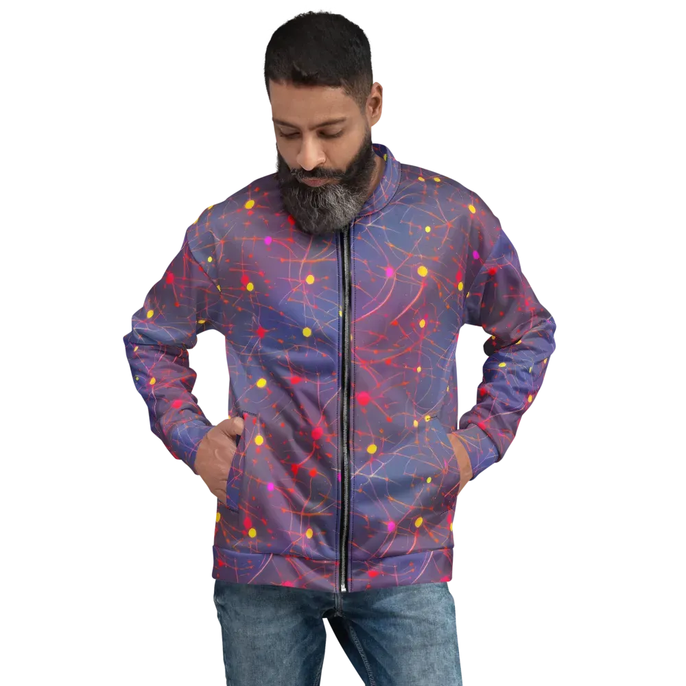 Neon Synapse on Bomber Jacket — Front