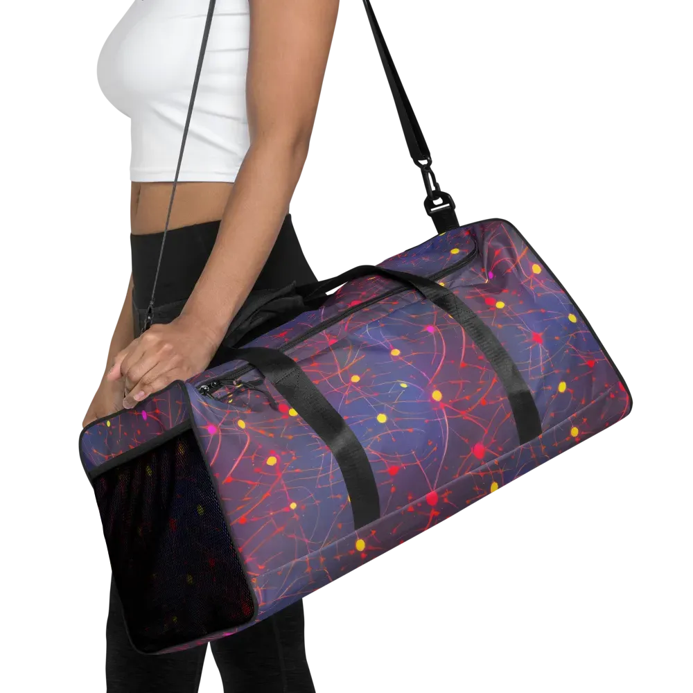 Neon Synapse on Duffle Bag — Front