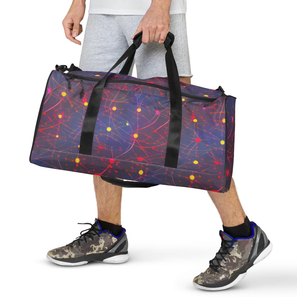 Neon Synapse on Duffle Bag — Front