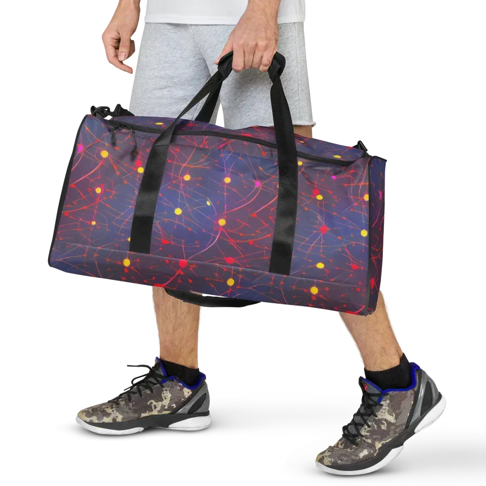 Neon Synapse on Duffle Bag — Front