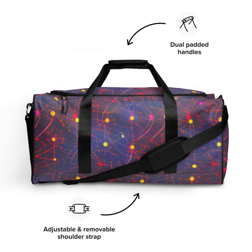 Neon Synapse on Duffle Bag — Front