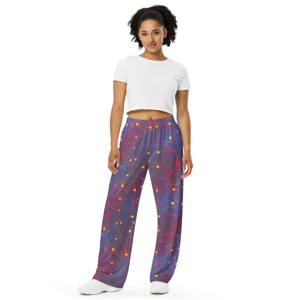 Neon Synapse on Wide-Leg Pants — Front
