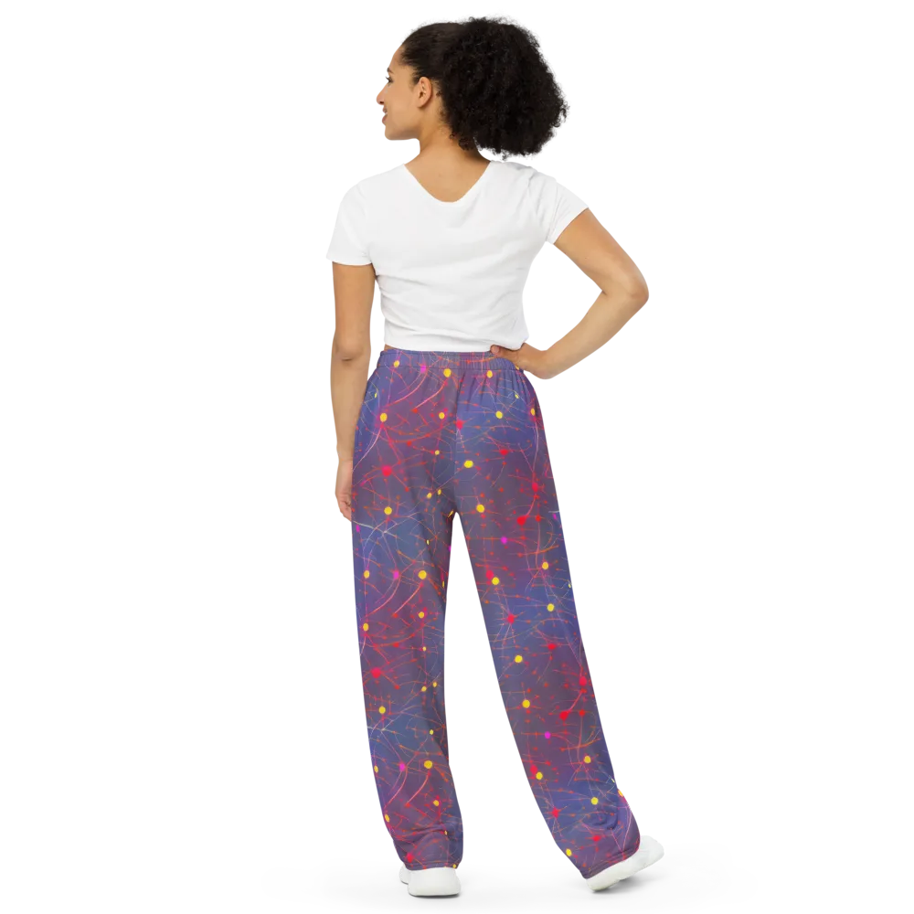 Neon Synapse on Wide-Leg Pants — Back