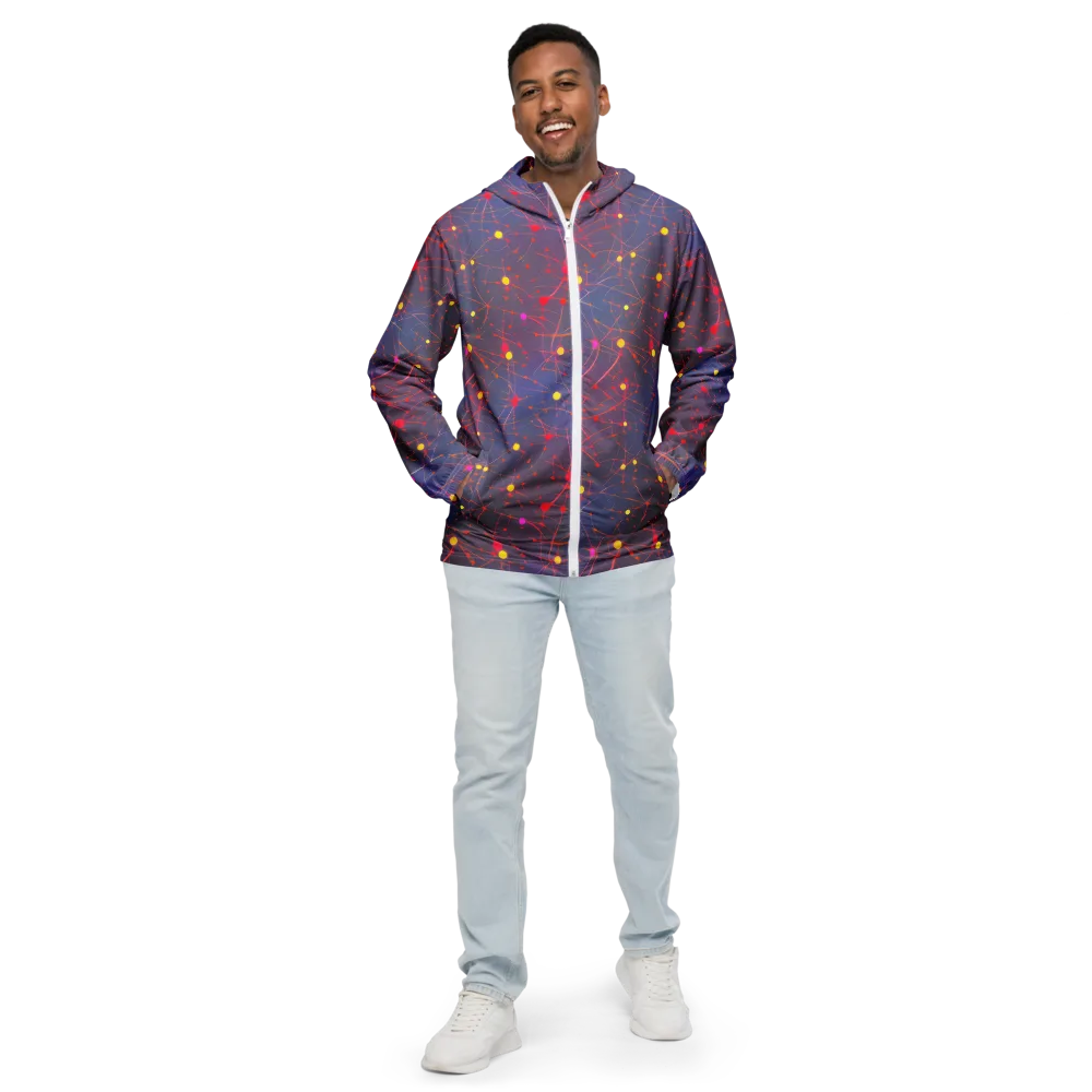 Neon Synapse on Men's Windbreaker — Front