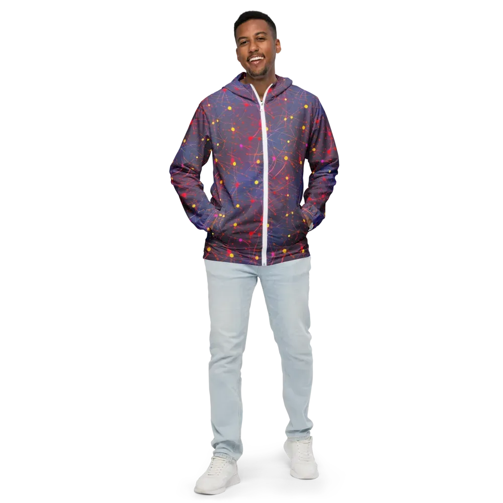 Neon Synapse on Men's Windbreaker — Front