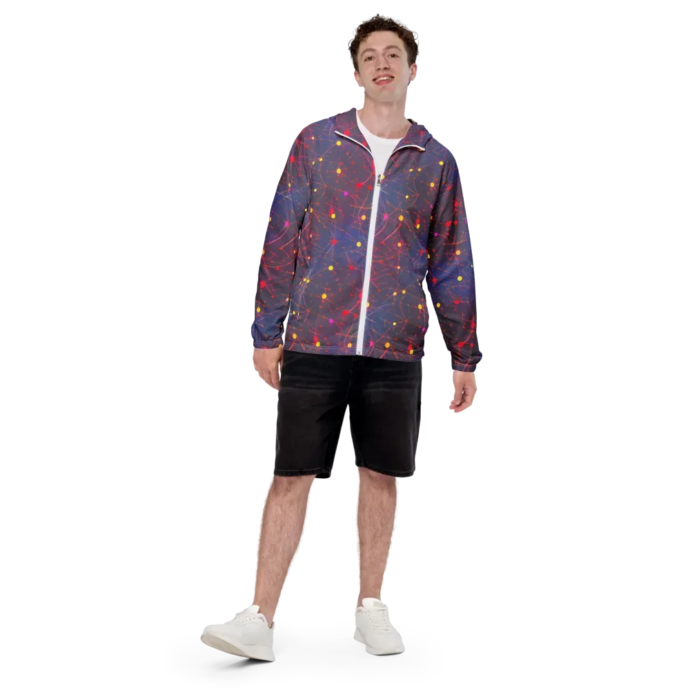 Neon Synapse on Men's Windbreaker — Front