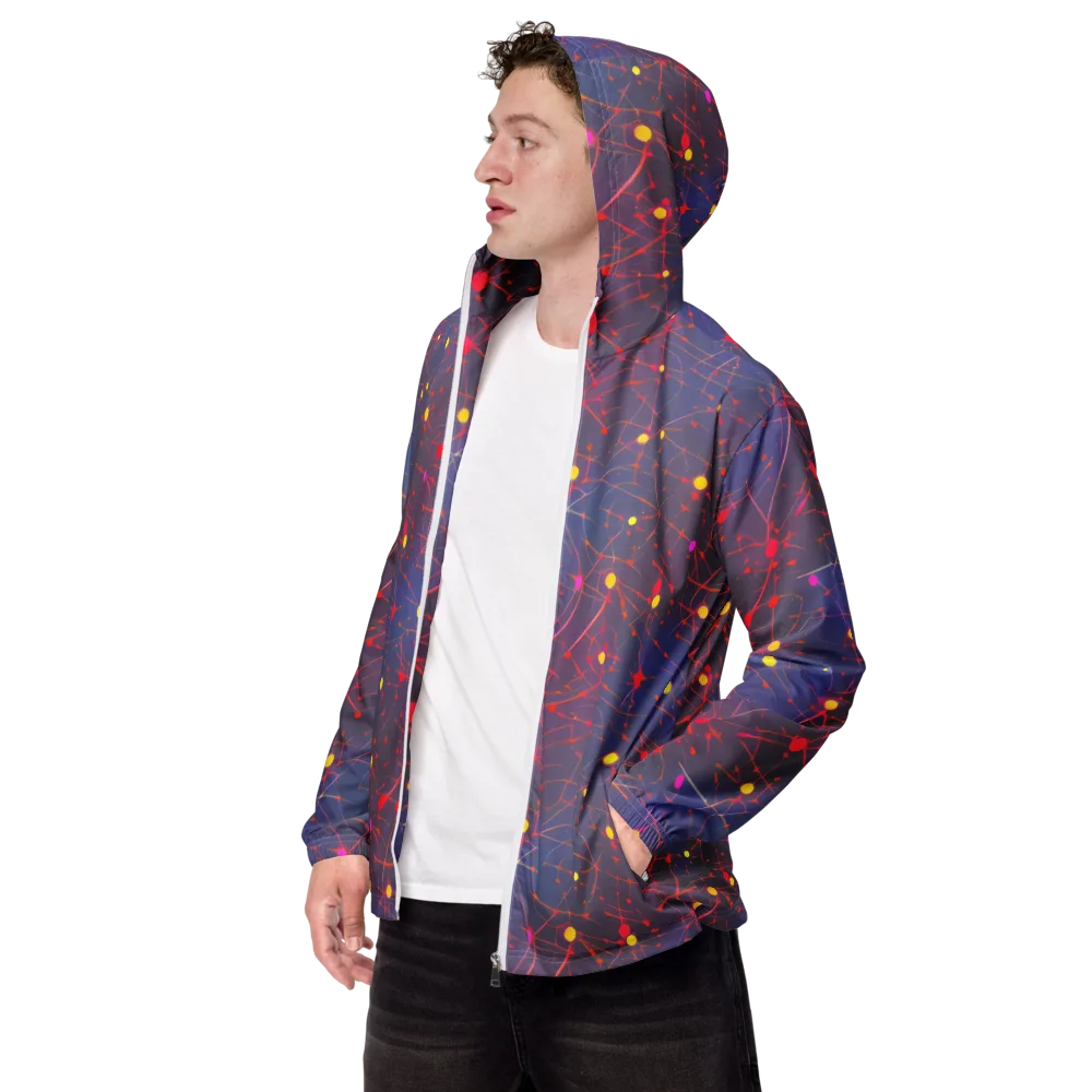 Neon Synapse on Men's Windbreaker — Left Front