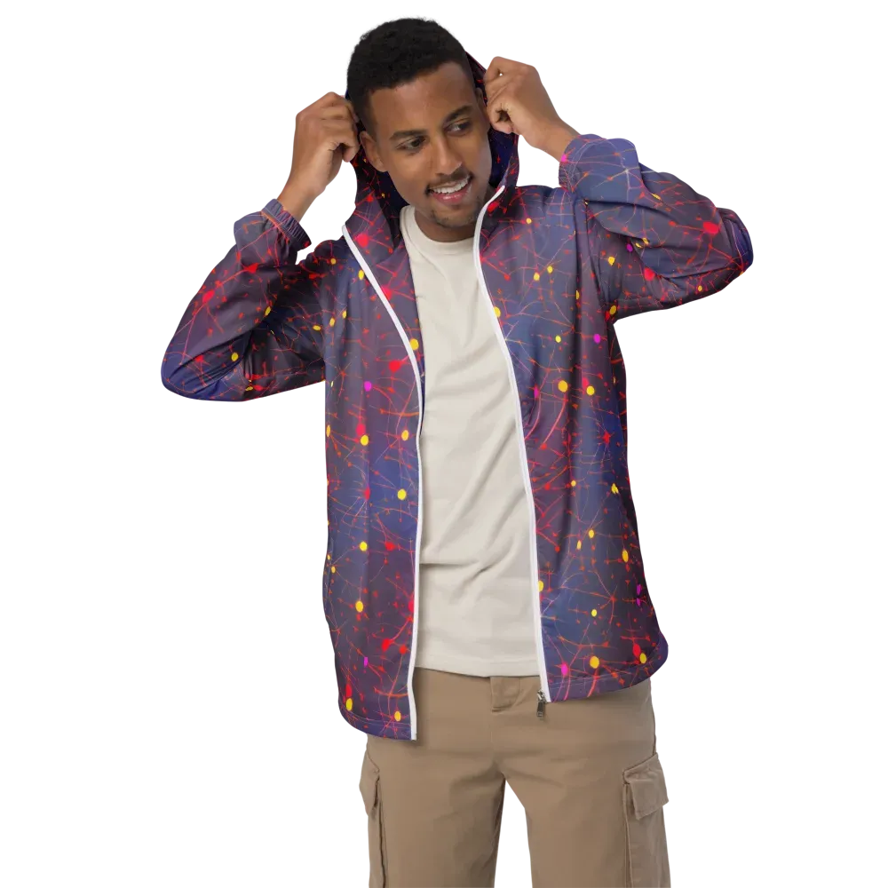 Neon Synapse on Men's Windbreaker — Front