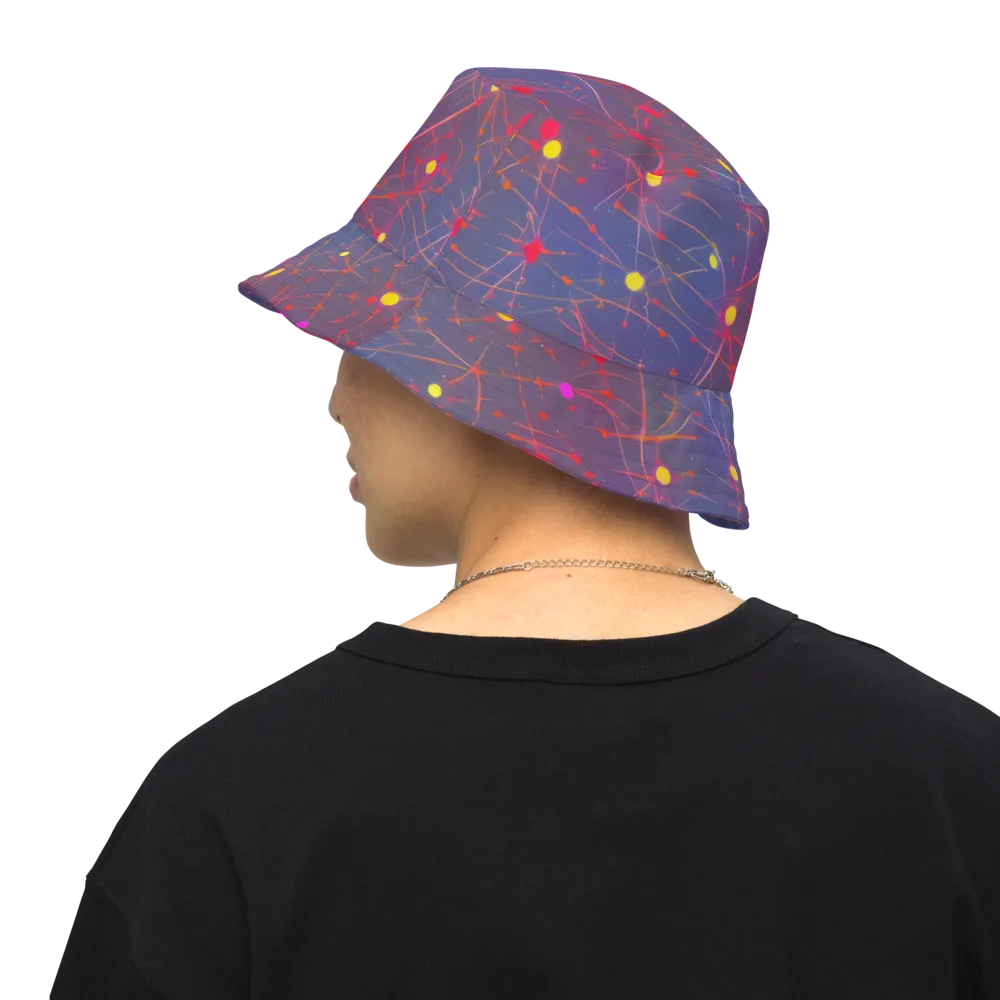 Neon Synapse on Reversible Bucket Hat — Back Inside