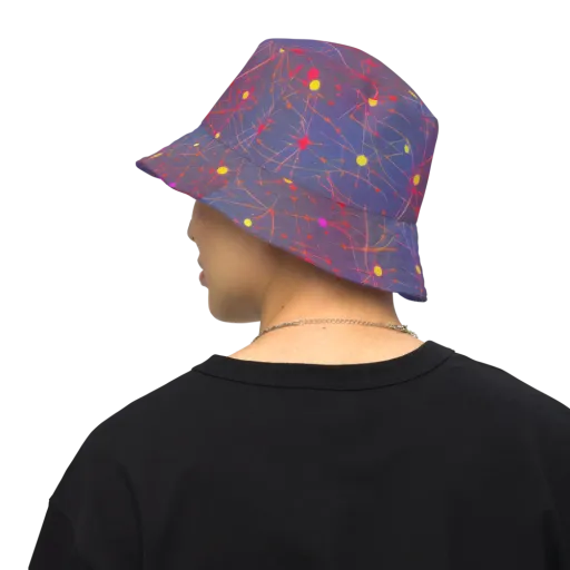 Neon Synapse on a Reversible Bucket Hat