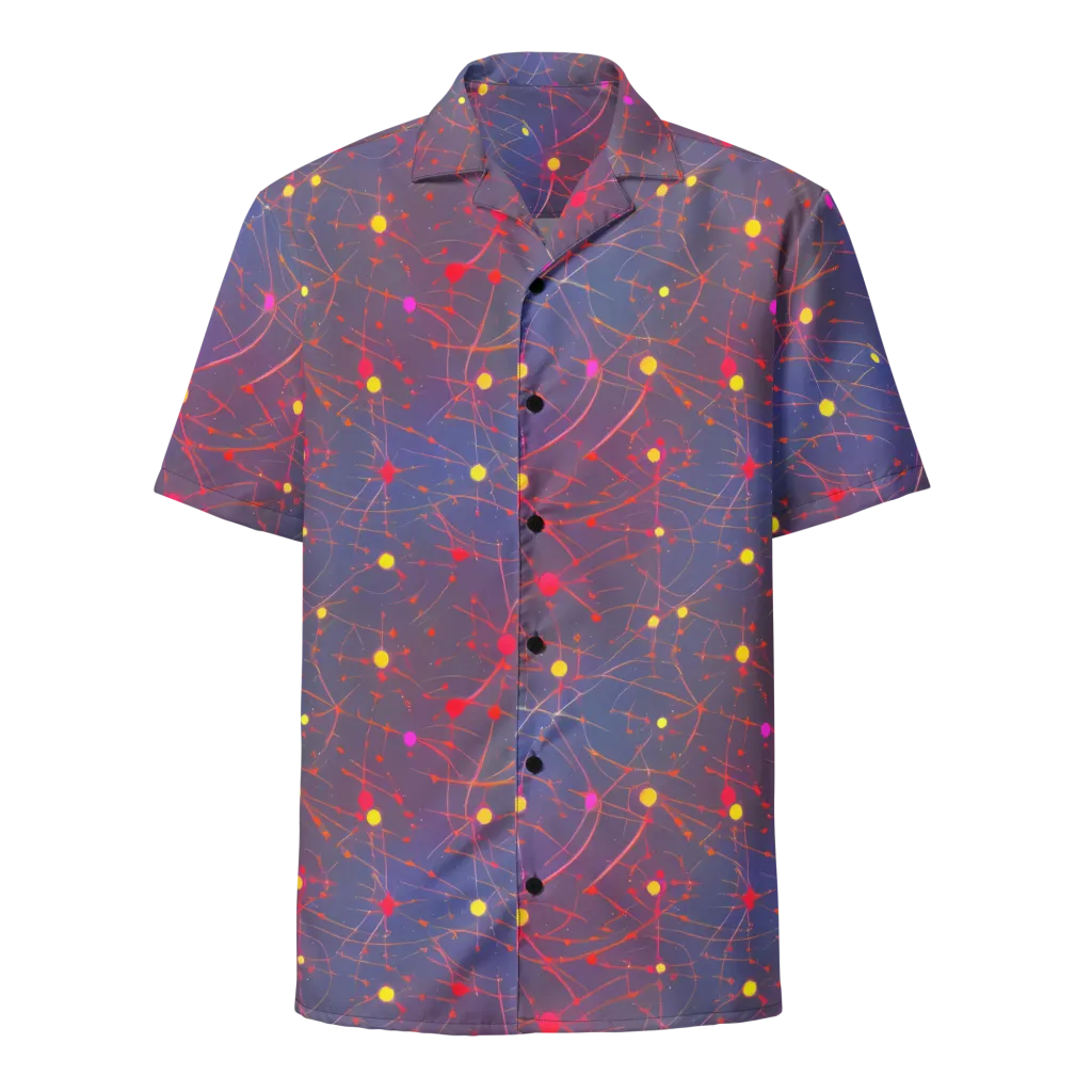 Neon Synapse on Button Shirt — Front