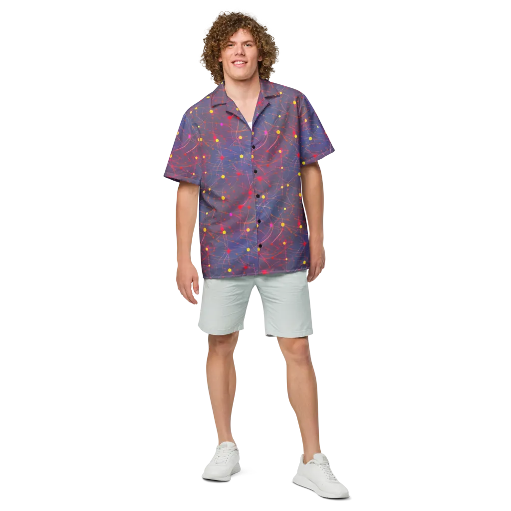 Neon Synapse on Button Shirt — Front