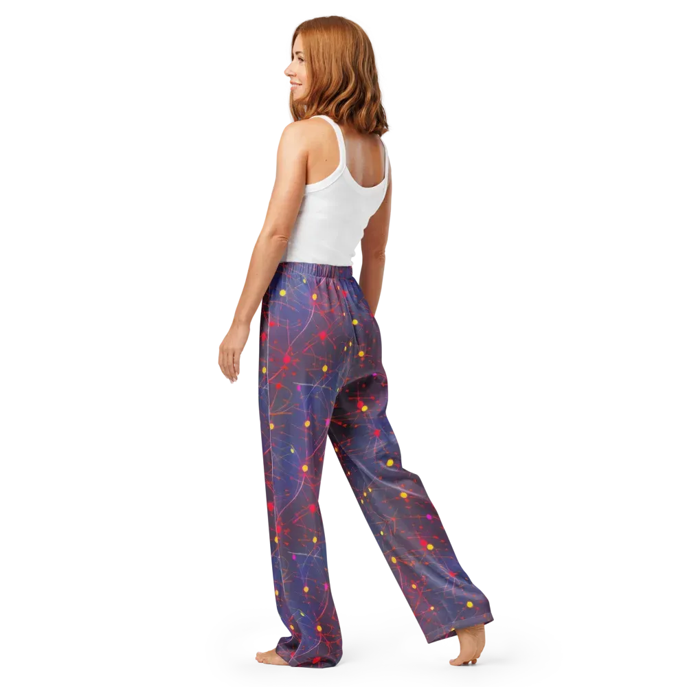 Neon Synapse on Women's Pajama Pants — Back