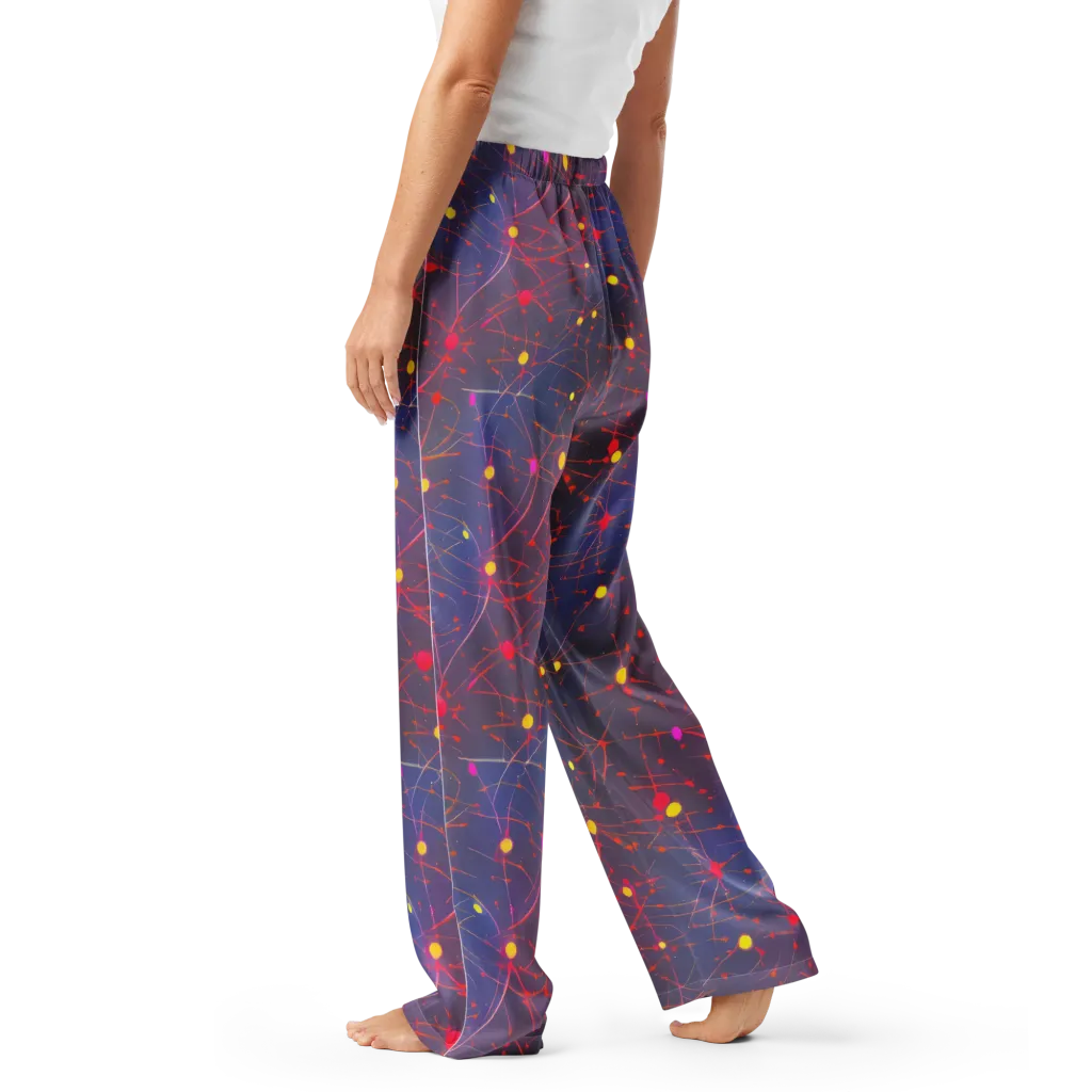 Neon Synapse on Women's Pajama Pants — Left