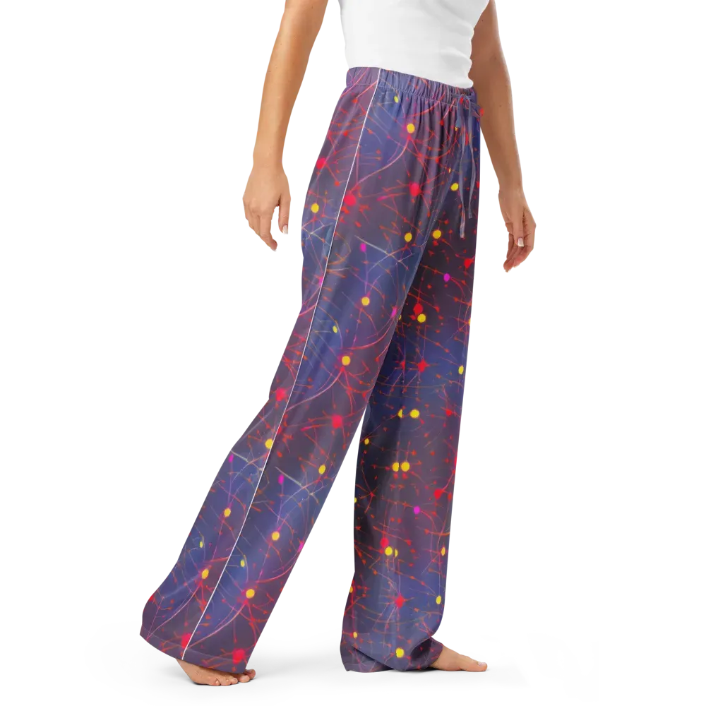Neon Synapse on Women's Pajama Pants — Right Front