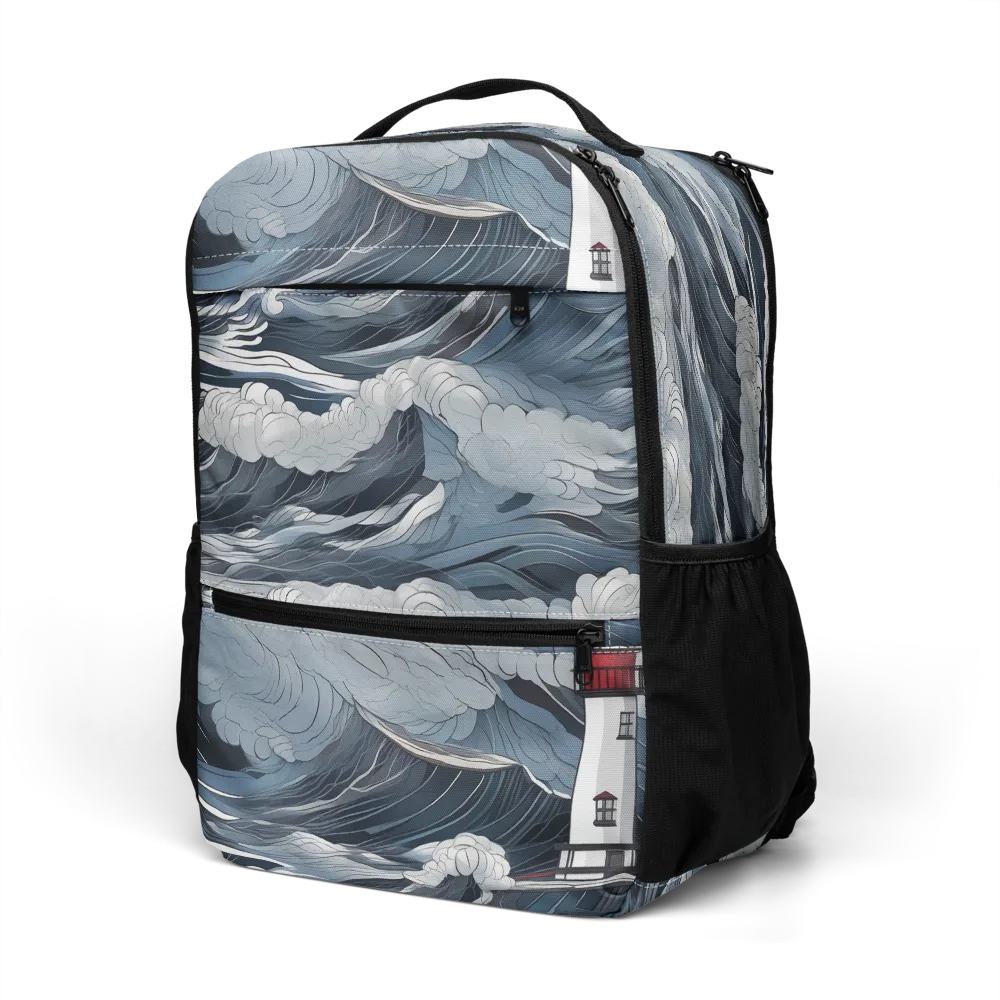 Midnight Lighthouse on Utility Backpack — Left Front