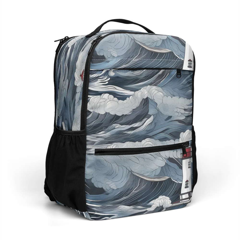 Midnight Lighthouse on Utility Backpack — Right Front