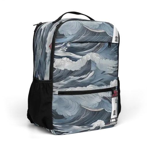 Midnight Lighthouse on a Utility Backpack