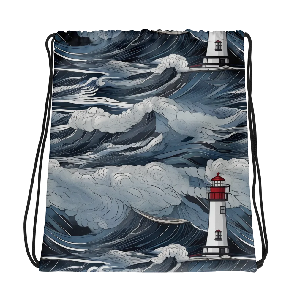 Midnight Lighthouse on Drawstring Bag — Photo