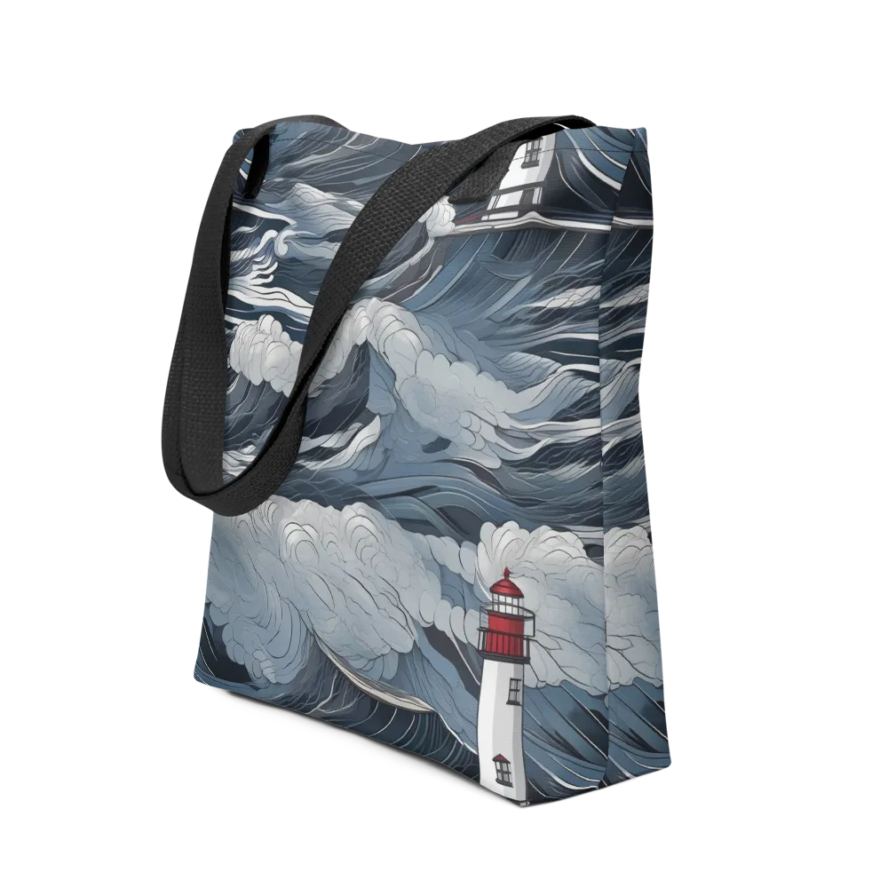 Midnight Lighthouse on Tote Bag — Front