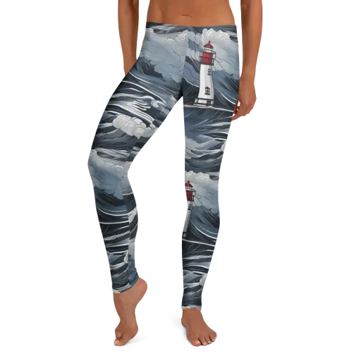 Midnight Lighthouse on a Leggings