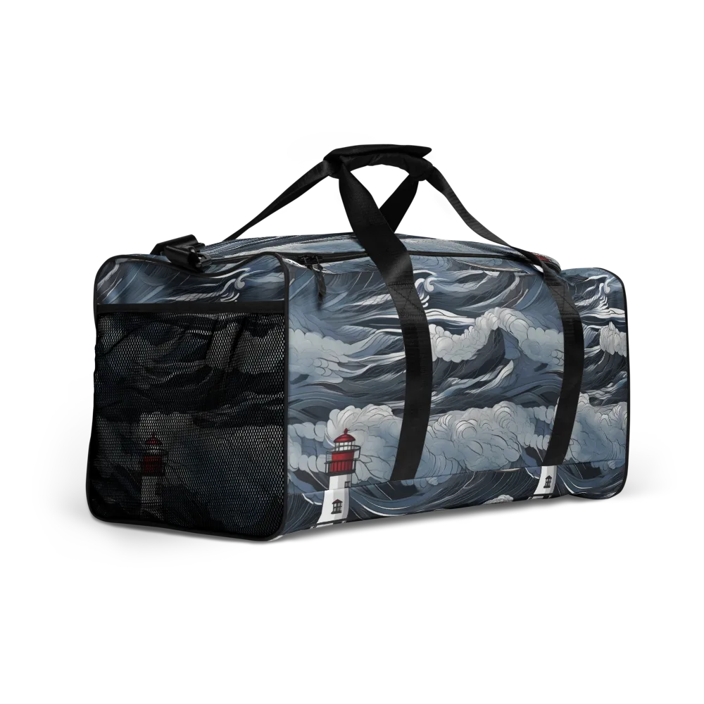 Midnight Lighthouse on Duffle Bag — Right Front