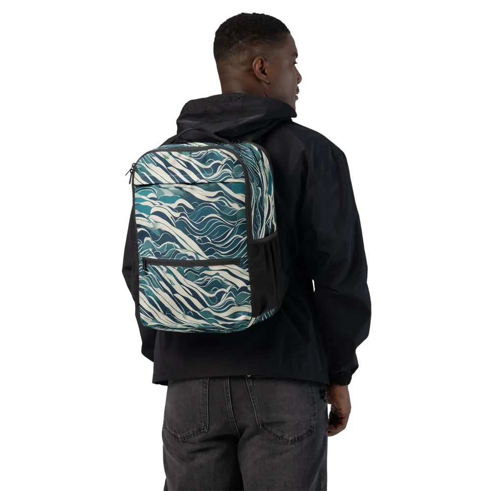 Teal Current on Utility Backpack — Back