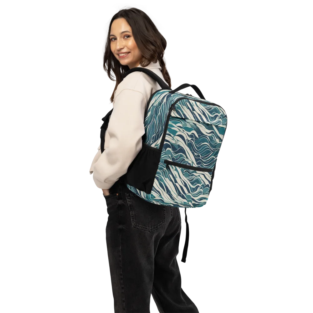 Teal Current on Utility Backpack — Back