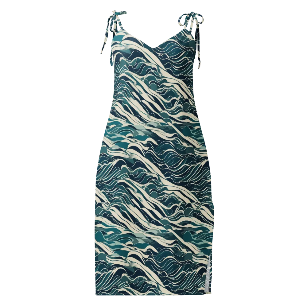 Teal Current on Slip Dress — Front