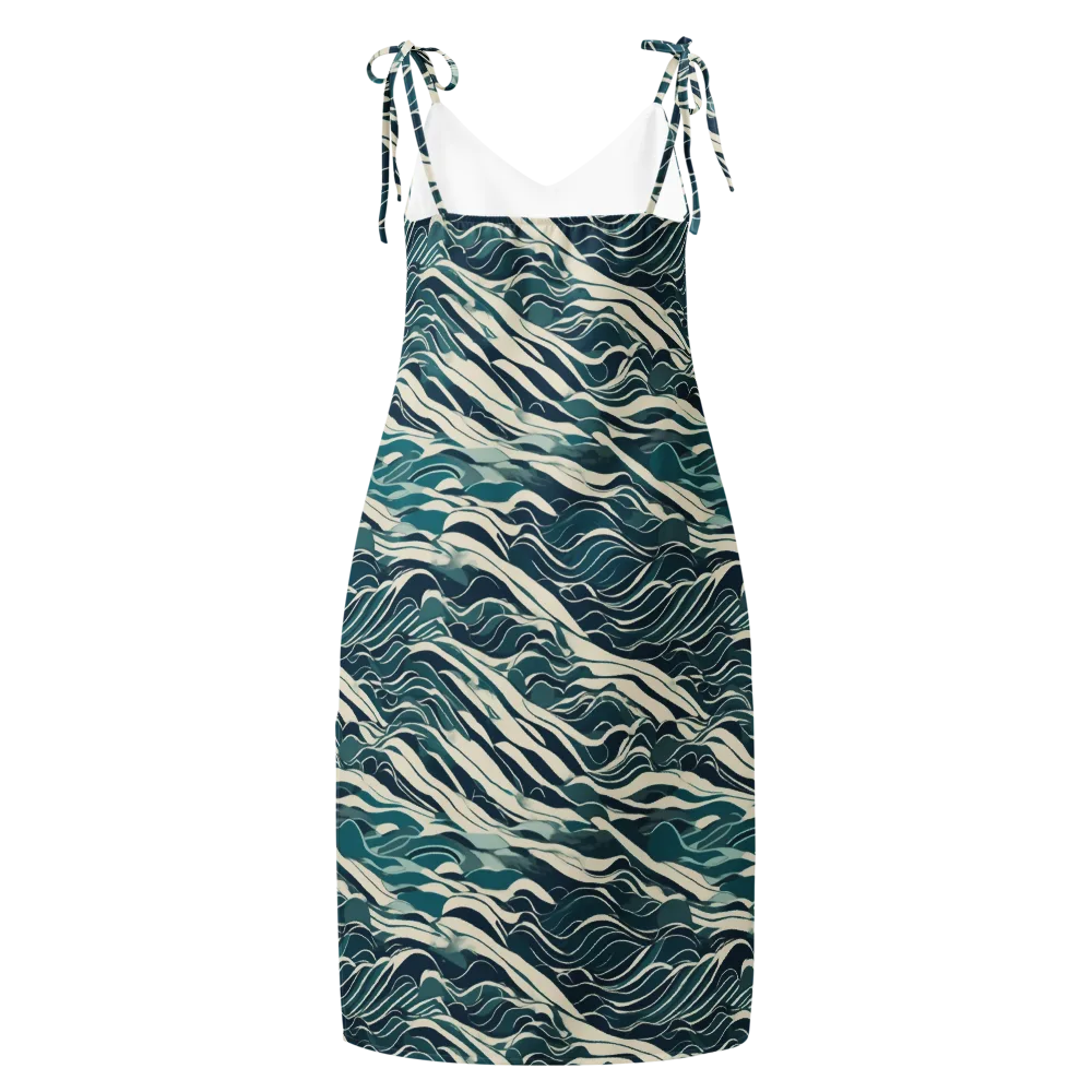 Teal Current on Slip Dress — Back