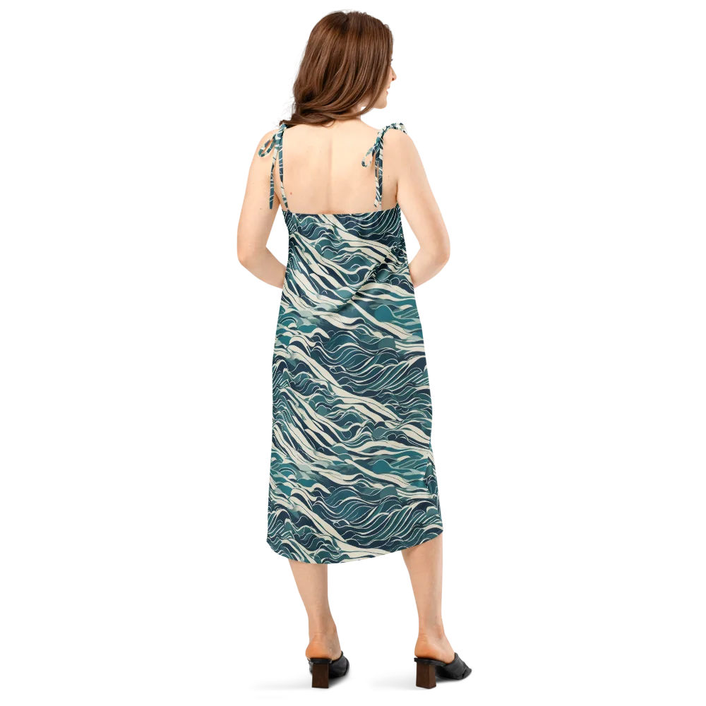 Teal Current on Slip Dress — Back
