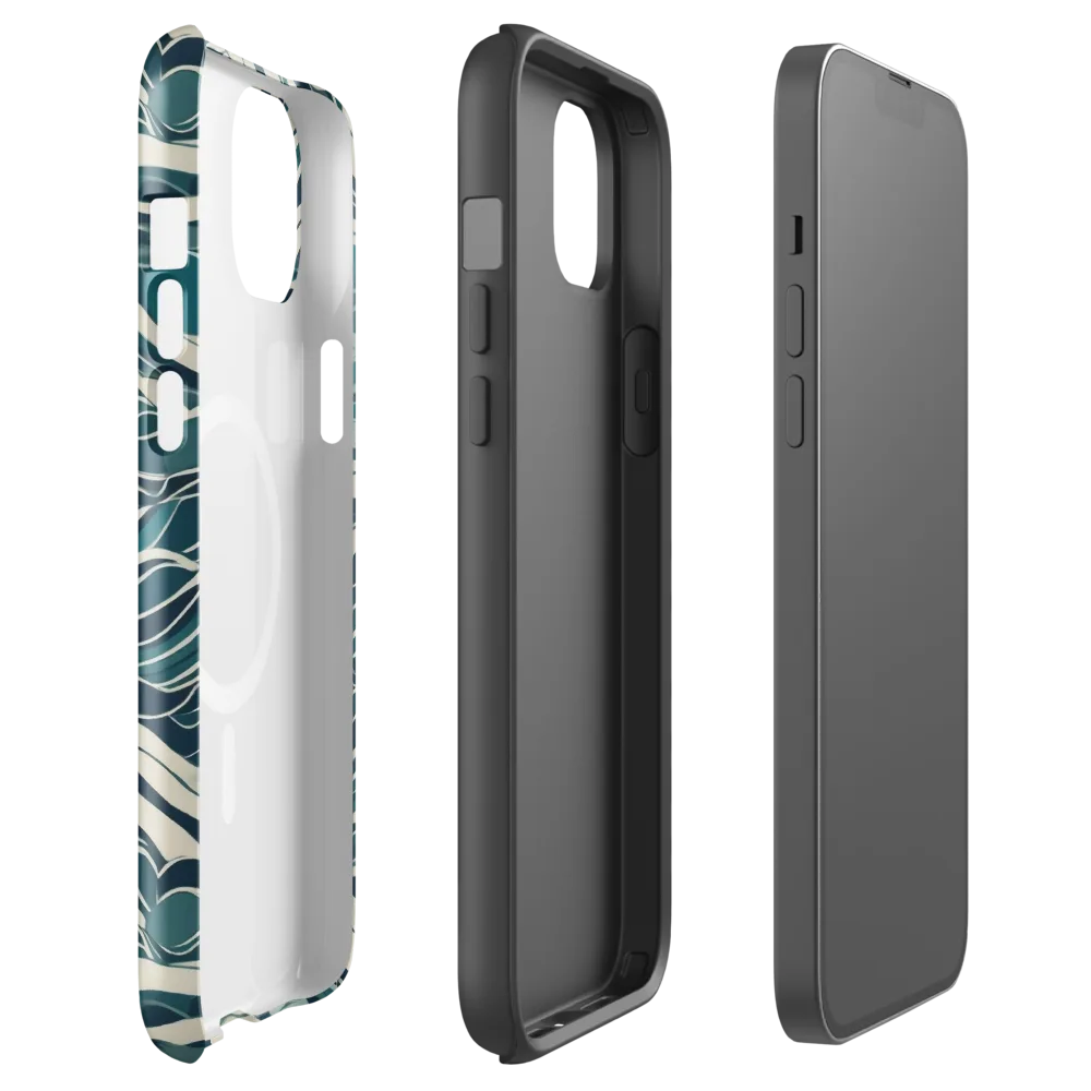 Teal Current on MagSafe Tough Case for iPhone® — Front