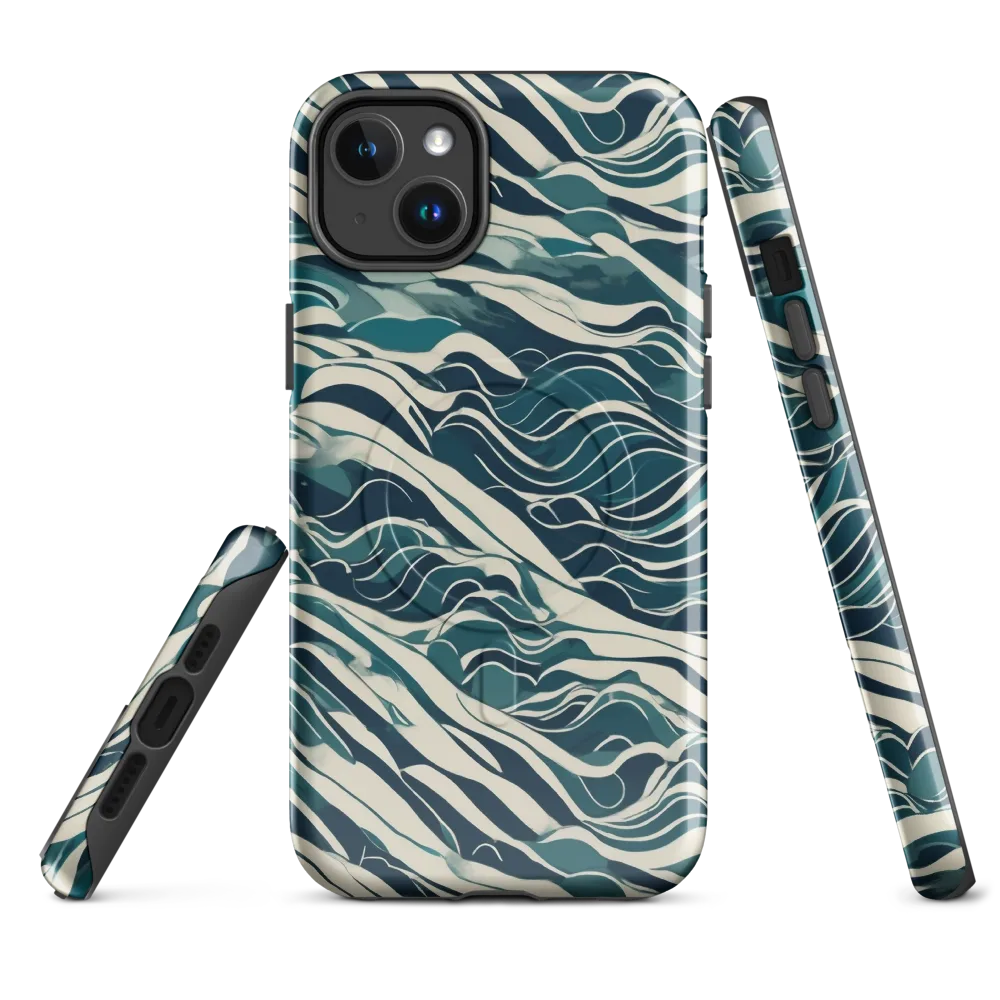 Teal Current on MagSafe Tough Case for iPhone® — Front