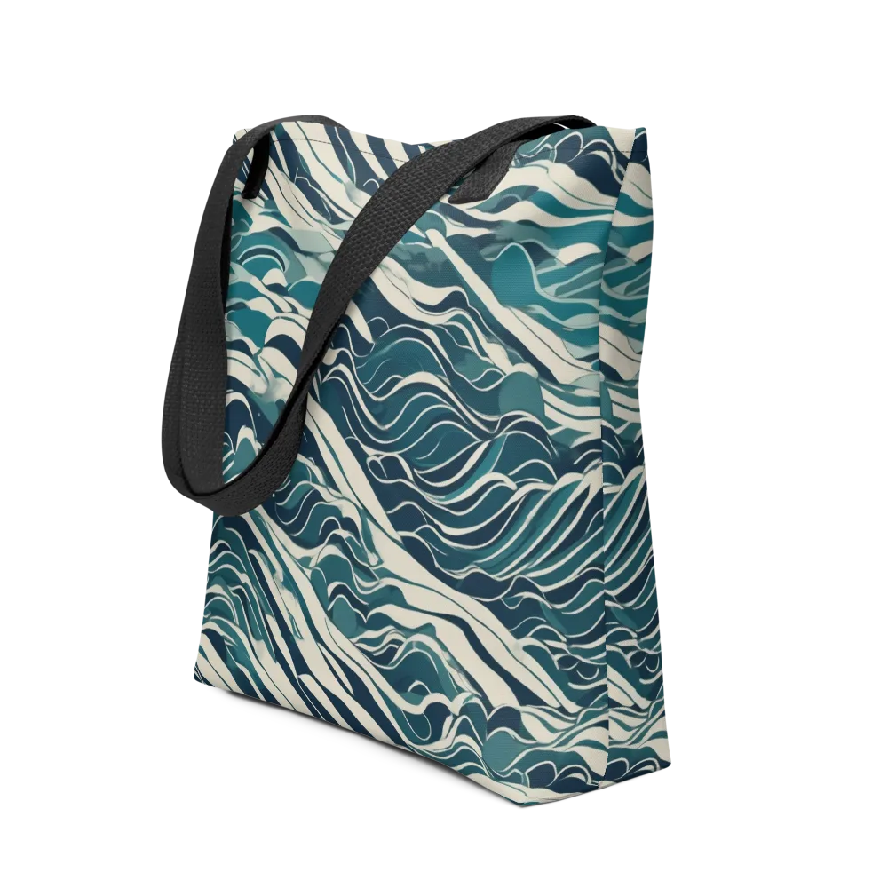 Teal Current on Tote Bag — Front