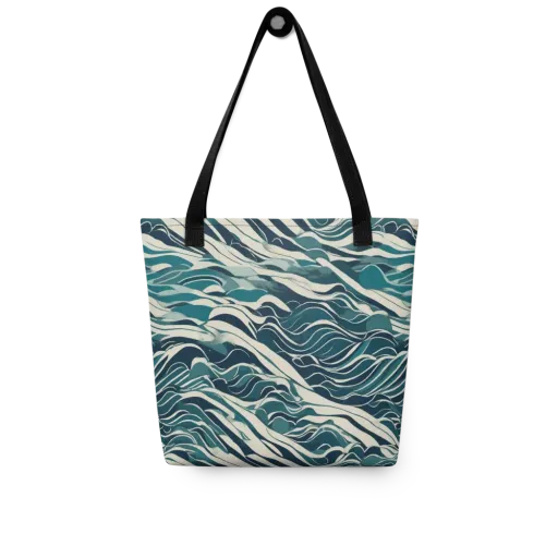 Teal Current on a Tote Bag