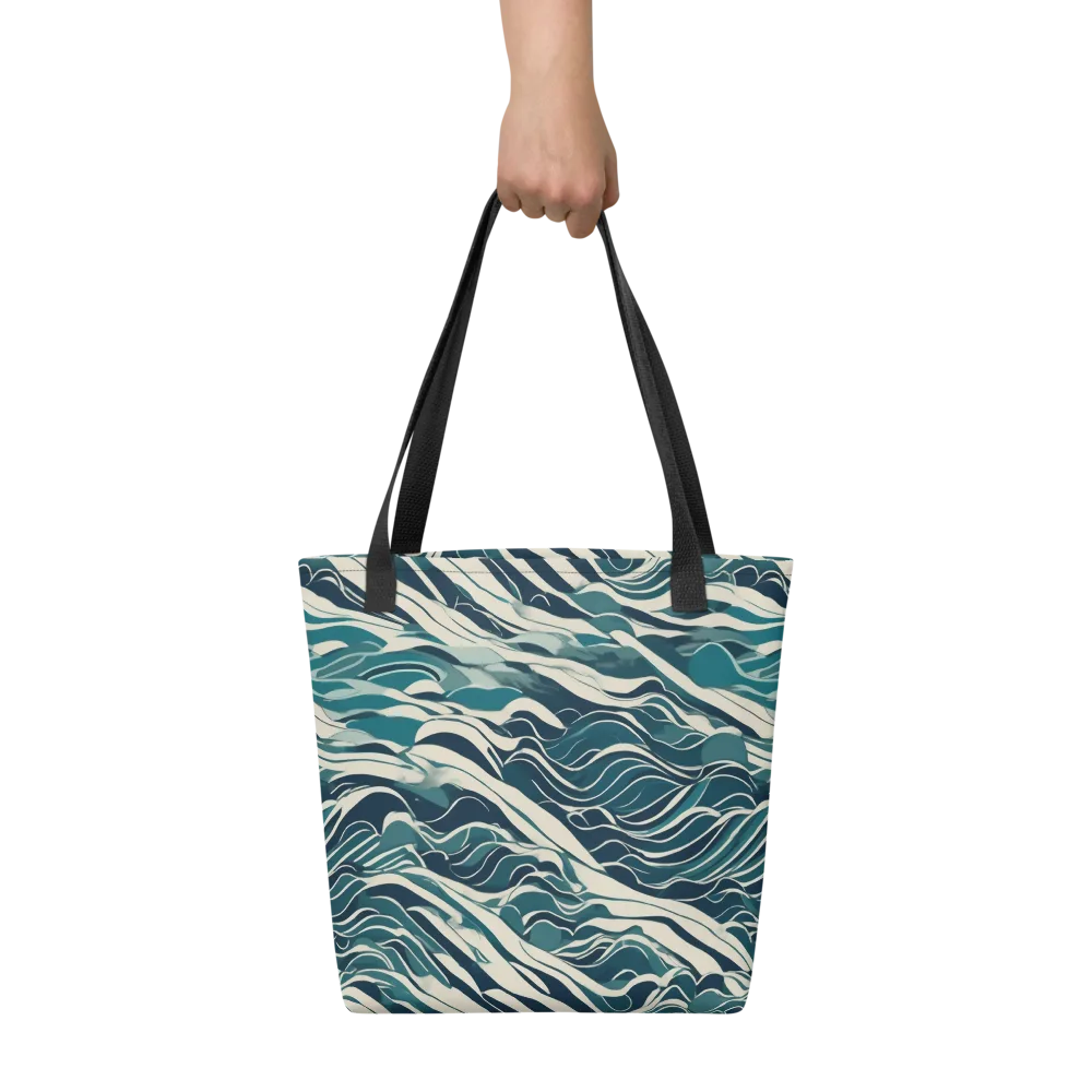 Teal Current on Tote Bag — Front