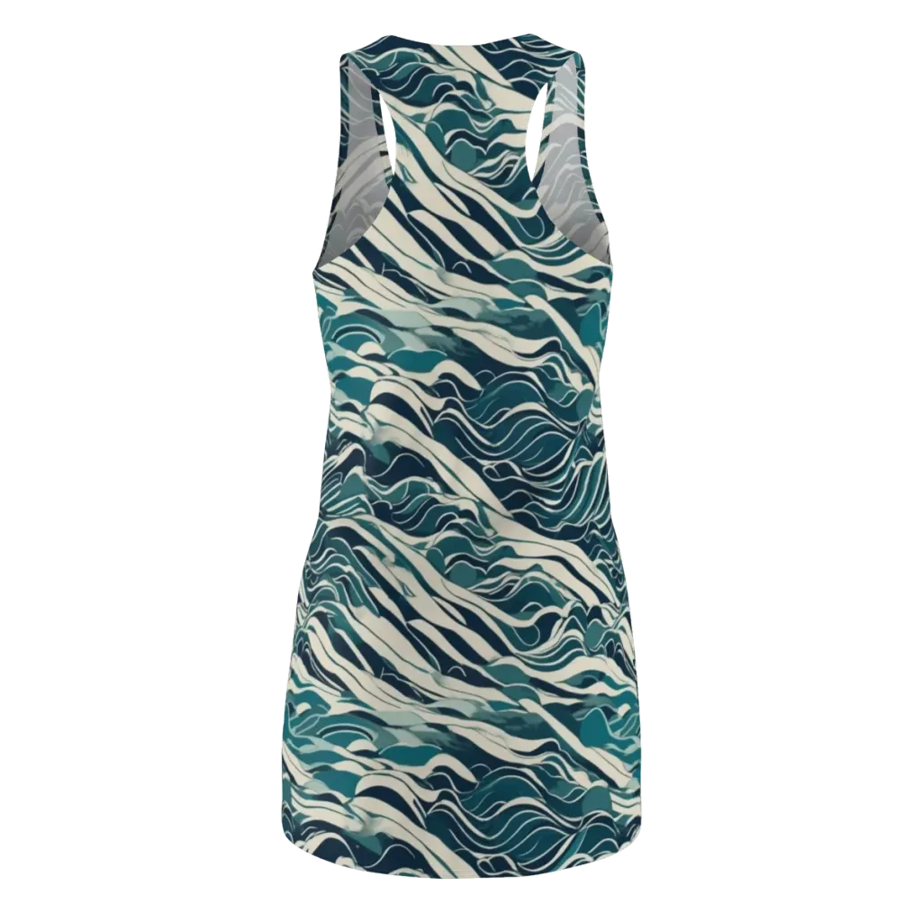 Teal Current on Racerback Dress — Back
