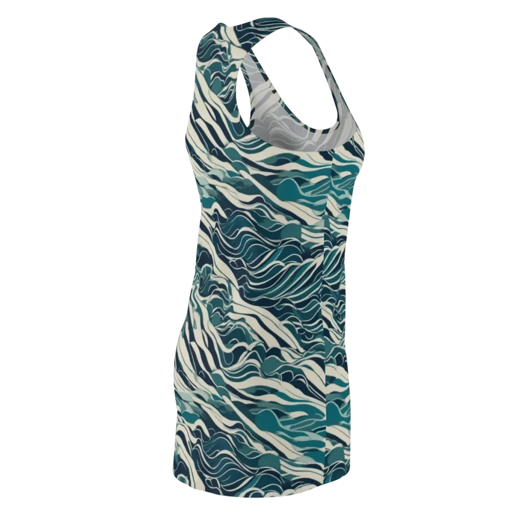 Teal Current on Racerback Dress — Back Side