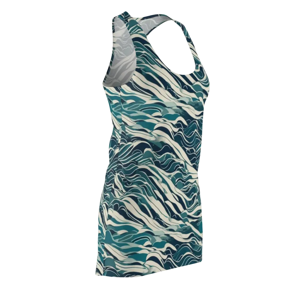Teal Current on Racerback Dress — Front Side