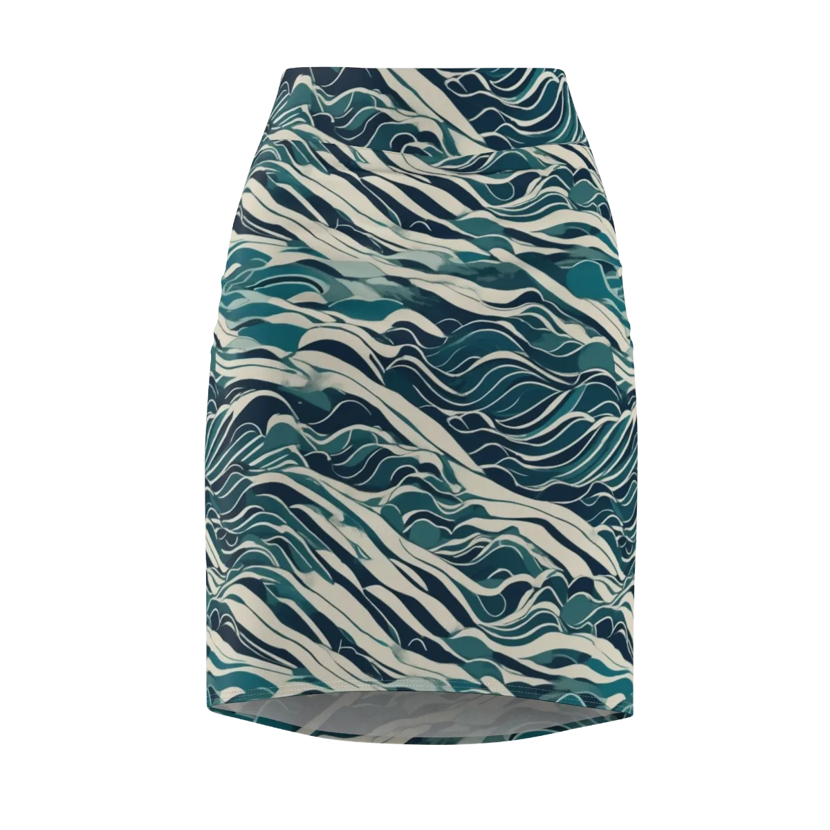 Teal Current on Pencil Skirt — Front