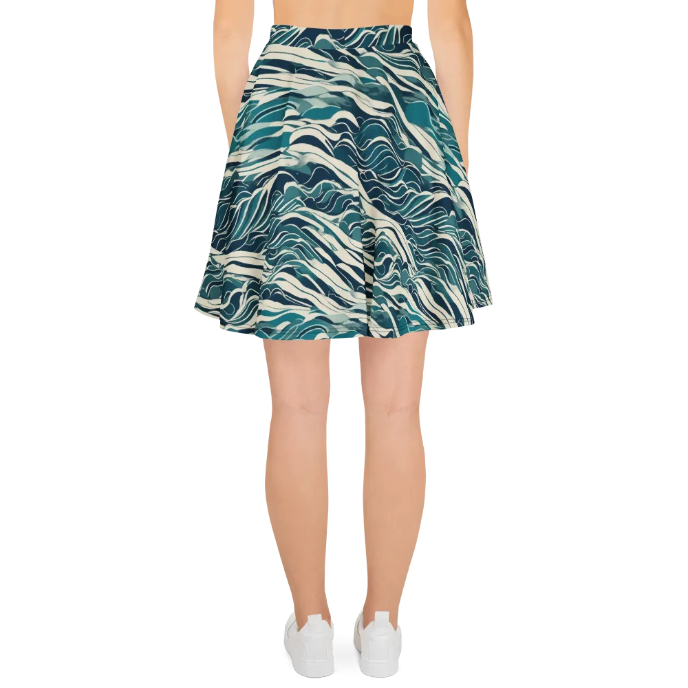 Teal Current on Skater Skirt — Back