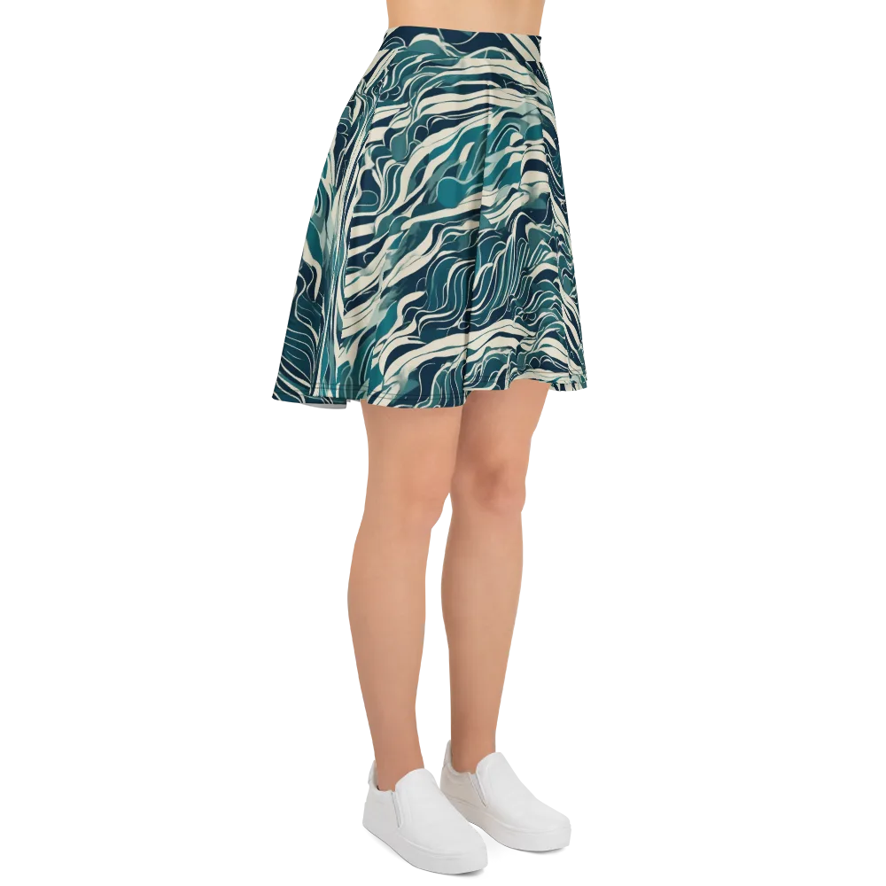 Teal Current on Skater Skirt — Right