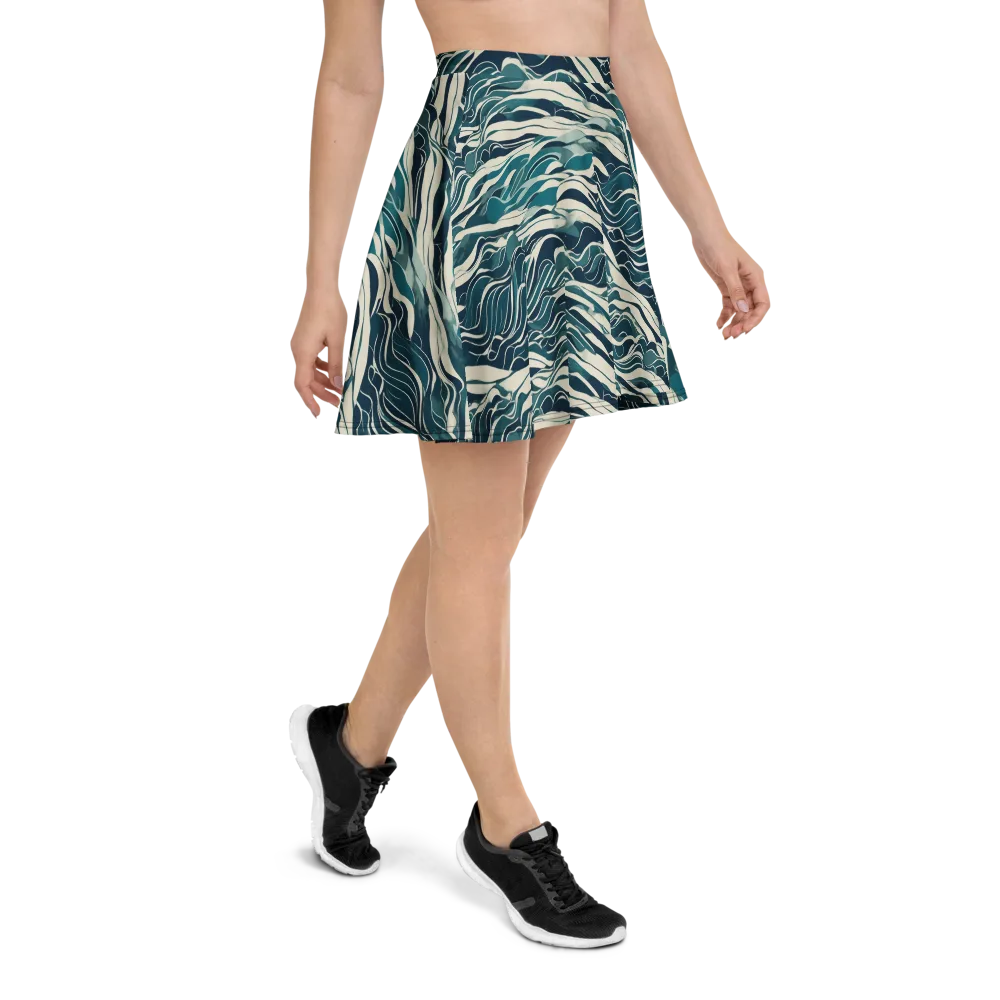 Teal Current on Skater Skirt — Right